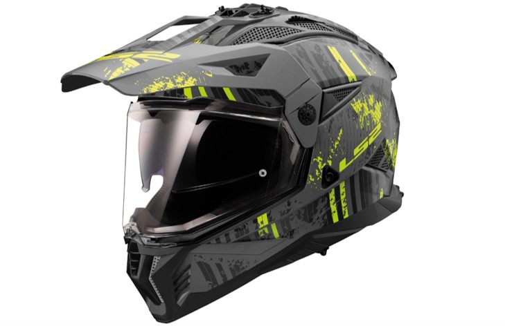 LS2 Endurohelm MX702 Pioneer II XL Schwarz / Neongelb matt Crazy