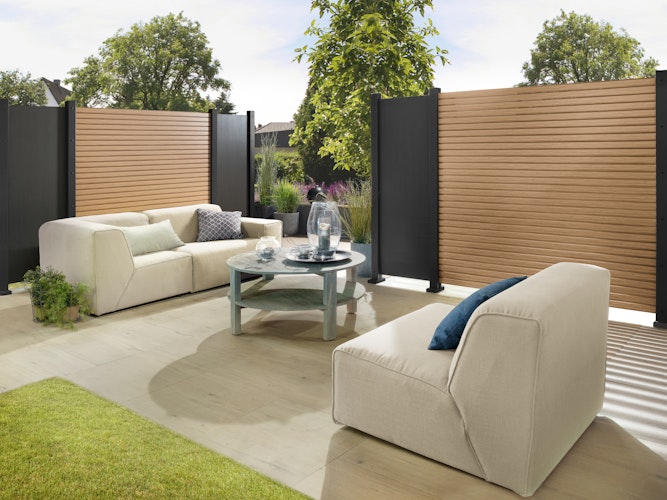 Traumgarten SYSTEM Board Keramik XL Zaunfeldset 1800 x 1800 mm