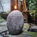 BambusBASIS Steinöllampe - handgefertigt