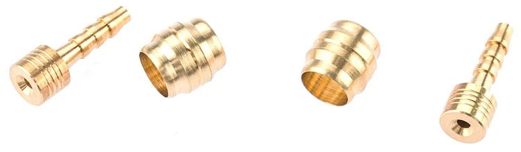 CONTEC Leitungsanschluss Disc Stop Magura gold Set für 1 Rad, bestehend aus 2x Leitungs