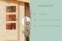 Karibu Woodfeeling Blockbohlenhaus Mittelwandhaus Lagor 1/2- 38 mm