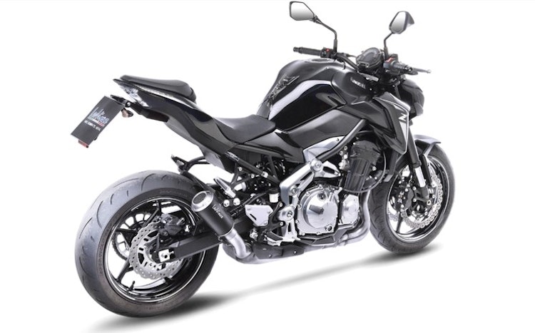 LeoVince SLIP-ON Edelstahl SBK LV-10 Schwarz für KAWASAKI Z 900/A2