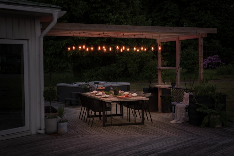 Konstsmide Ganzjahresbeleuchtung  LED Biergartenketten System Basis-Set 3