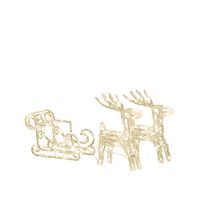 Konstsmide Weihnachtsbeleuchtung  LED AcrylSet Schlitten mit 2 Rentieren