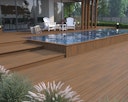 Vorschaubild NewTechWood Deluxe Vintage WPC-Terrassendiele Hohlkammer Teak  23 x 138 mm