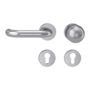 Vorschaubild Griffwerk ALESSIA Klipptechnik FS Panik -Edelstahl matt  Rosettengarnitur -Klippt. -R4 -WL -Stift 9mm -TS 38-50mm