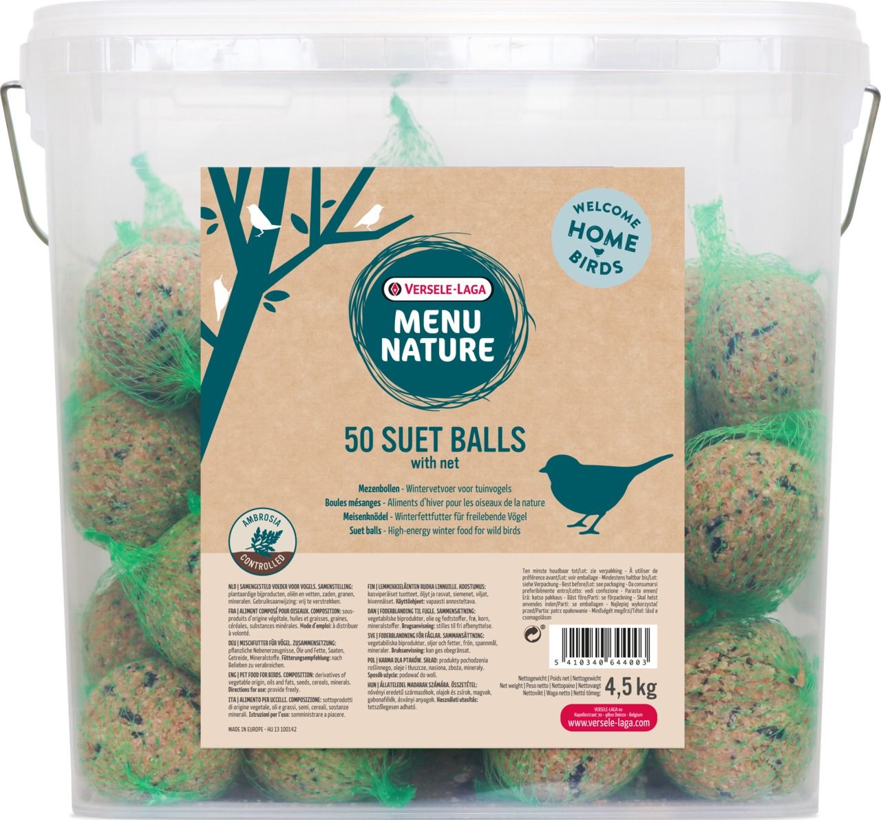 VERSELE-LAGA Menu Nature Meisenkn. Eimer 50er m.Netz