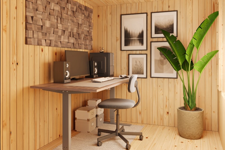 Karibu Design Gartenhaus Home Office Studio 1 Blackline - 73 mm