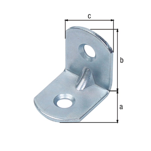 Alberts® Stuhlwinkel mit Sicke u.abgerundeten Enden 20x20x16 mm