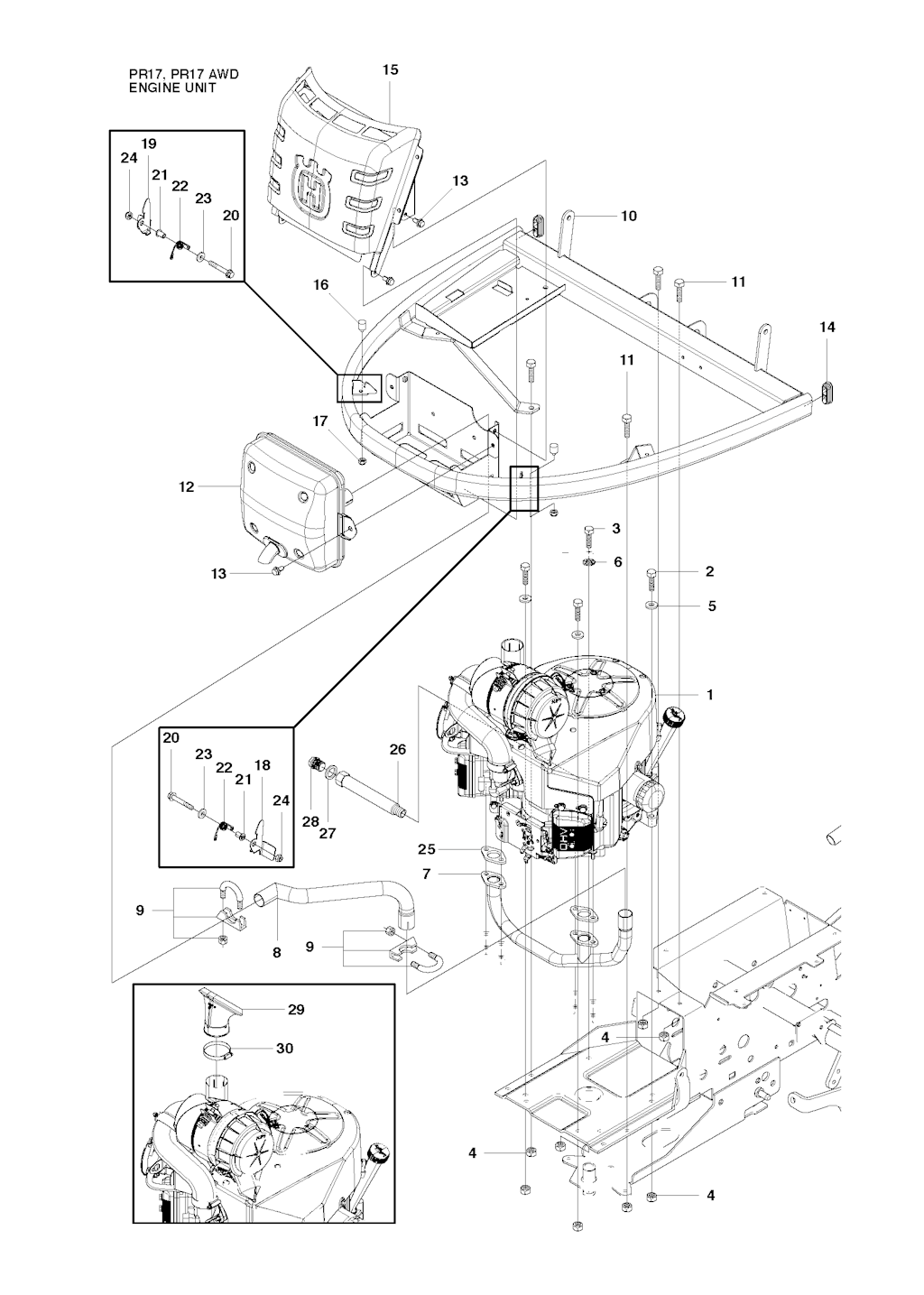 Explosionszeichnung Ersatzteile