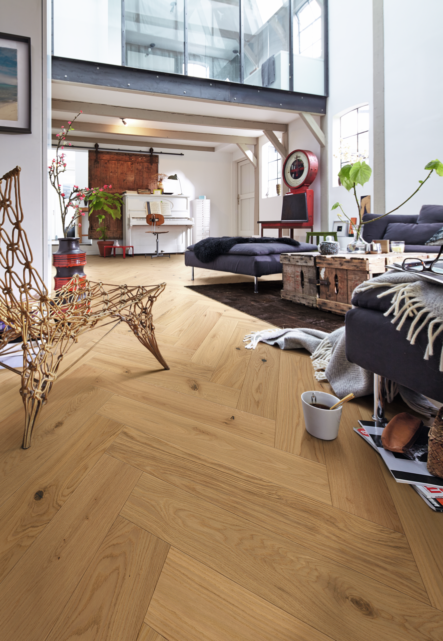 MEISTER Parkettboden MeisterParkett. longlife PS 500 710 x 142 x 13 mm Eiche lebhaft gebürstet ultramattlackiert 20012