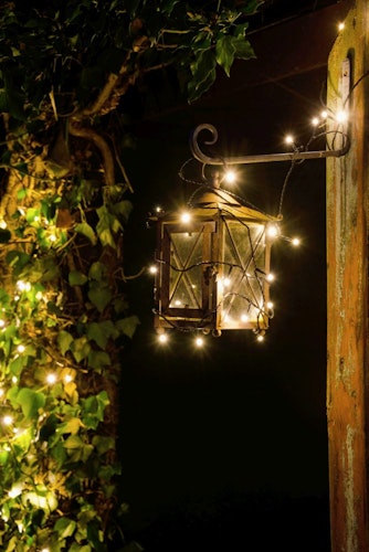 Konstsmide Weihnachtsbeleuchtung  Micro LED Lichterkette gefrostete 40 warmweiße Dioden
