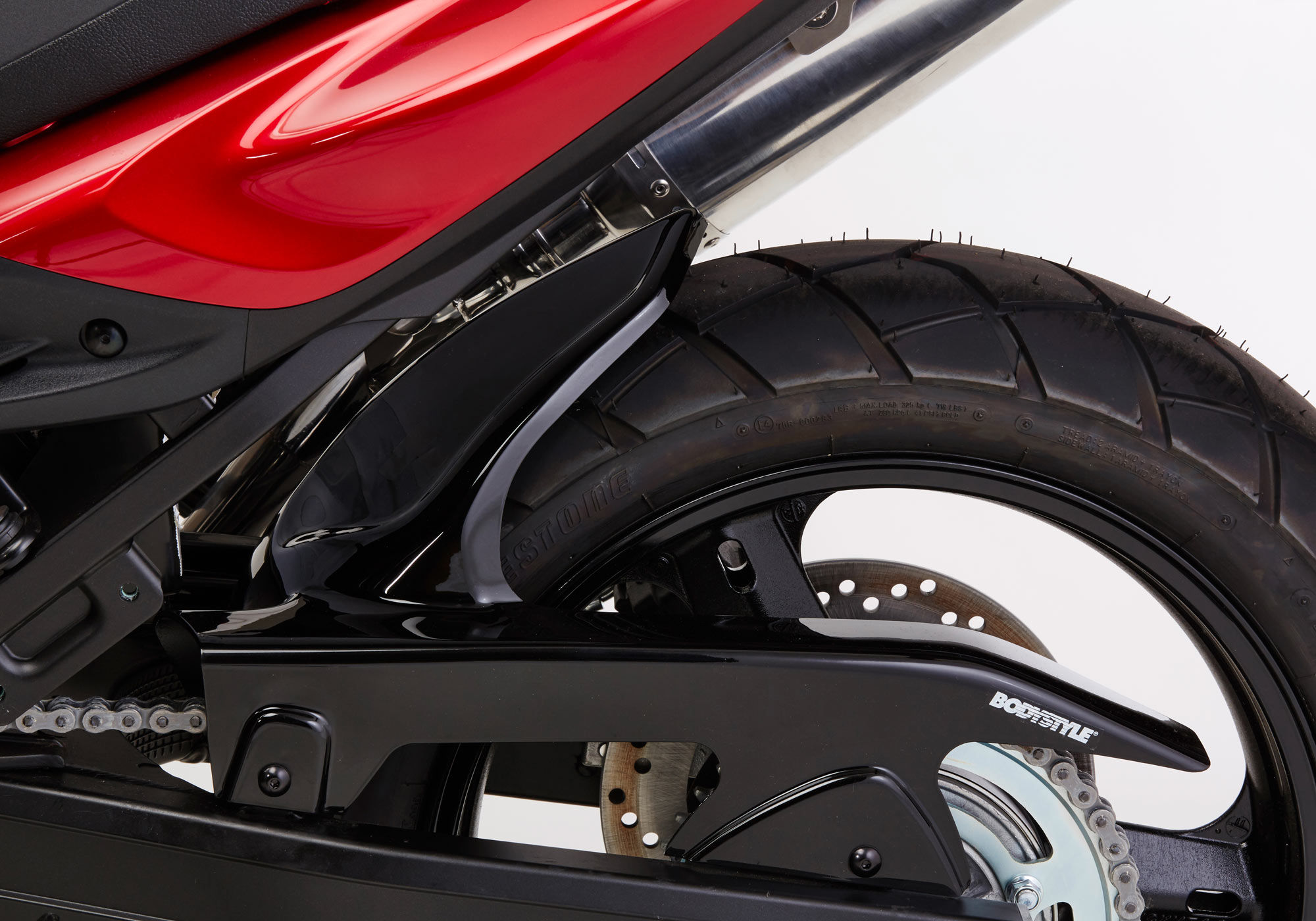 BODYSTYLE Sportsline Hinterradabdeckung ABS Kunststoff unlackiert für SUZUKI V-Strom 650 / XT
