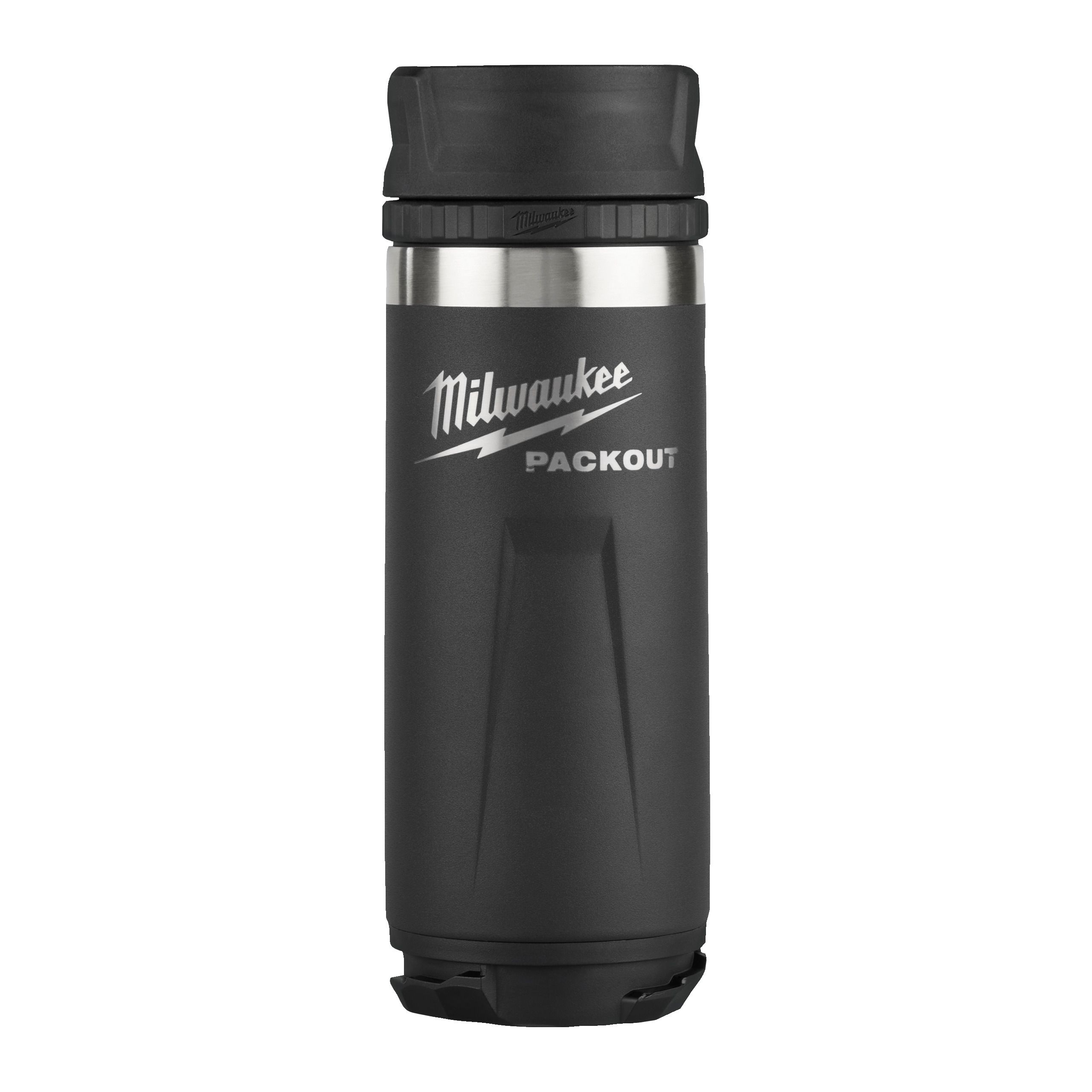 Milwaukee ﻿PACKOUT Isolierbecher 530 ml mit Trinkdeckel, schwarz 4932493474