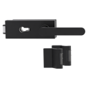 Vorschaubild Griffwerk PURISTO S -Graphitschwarz Ganzglastürbeschlagset -3-teiliger Bandsatz -mit Griff AVUS -GSC -PZ