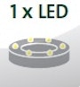 Inklusive 1 LED (Beleuchtung)
