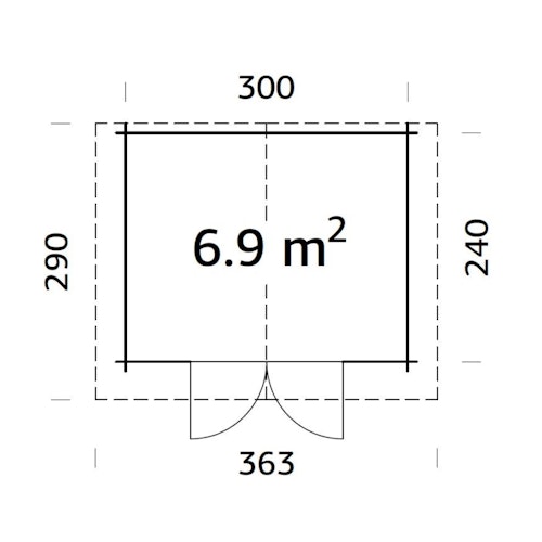Palmako Gartenhaus Vivian 6,9 m² - 28 mm