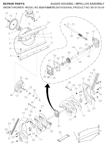 Husqvarna Schneefräsen/Fräsen 1130 STE, 96191000404, 961910004, 2007-01