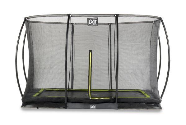Exit Silhouette Bodentrampolin mit Sicherheitsnetz 153 x 214 cm schwarz