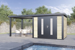 Wolff Finnhaus Metall-Holzgartenhaus Hybridhaus Alvar - 28 mm