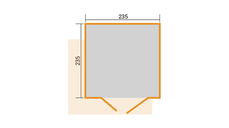 Weka Design Gartenhaus Pure Garden Amberley - 19 mm