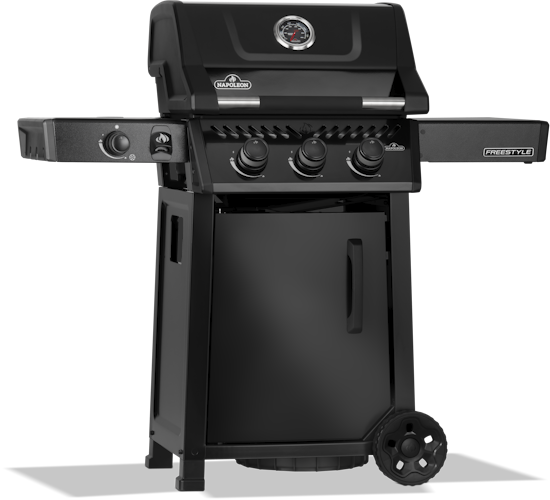 Napoleon Freestyle 365, 3 Hauptbrenner, Seitenbrenner und Tür, Schwarz