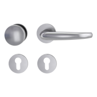 Griffwerk Wechselgarnitur VAYA 194 ALDA fast2fix Fast2Fix GK3 Rosetten rund Knopf R2 Edelstahl matt R