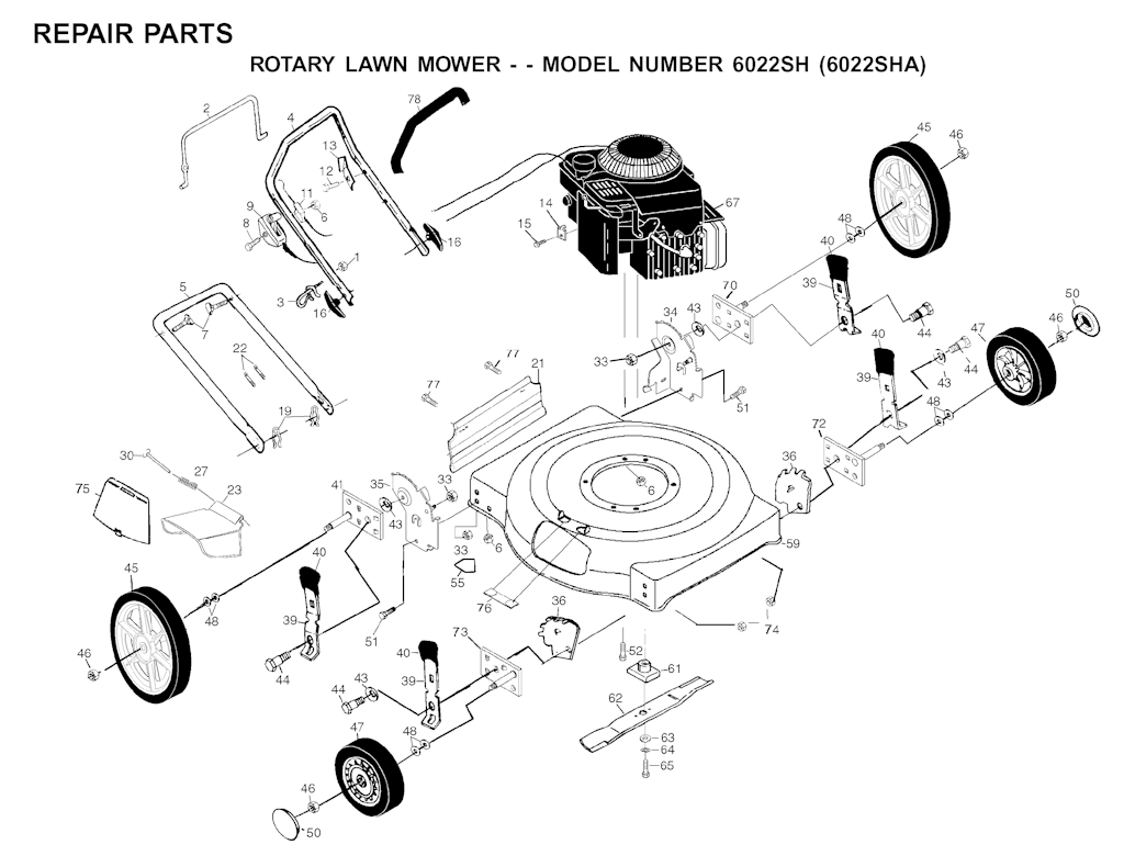 Explosionszeichnung Ersatzteile