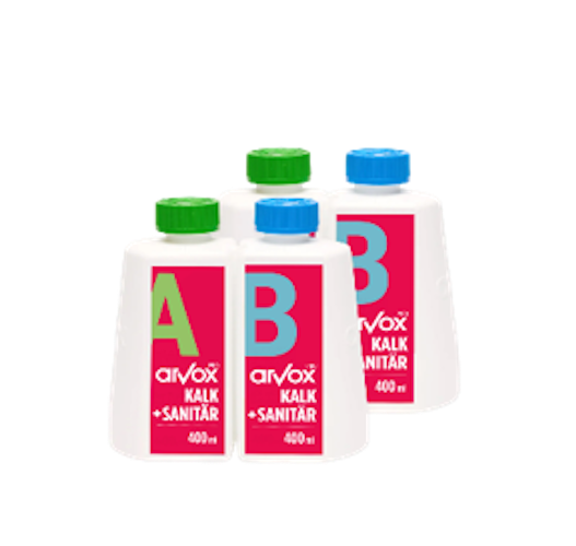 Arvox Pro Kalk + Sanitär 2-Komponenten-Reiniger Twin 2 x Nachfüllset je 2 x 0,4 L