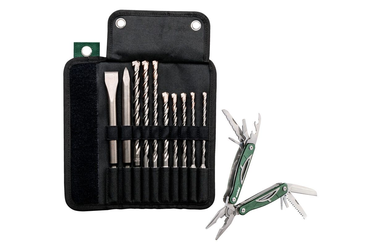 Metabo SDS-plus Pro 4-Bohrer-/ Meißel-Rolltasche10-teiligSet