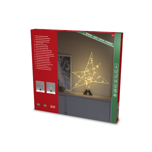 Konstsmide Weihnachtsbeleuchtung Metallsilhouette Stern, gold
