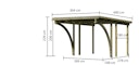 Karibu Carport Einzelcarport Eco 1/2 - kesseldruckimprägniert