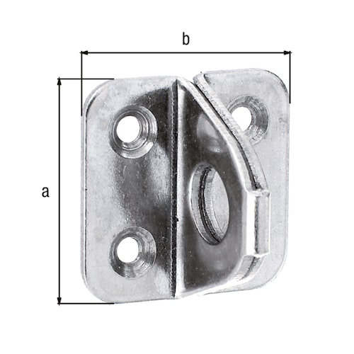 Alberts® Öse auf Platte Edelstahl LxB Platte 35x35 mm 