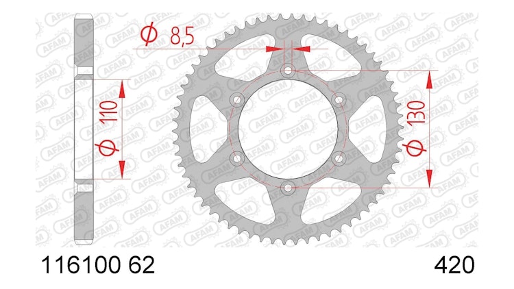 Afam Kettenrad 116100