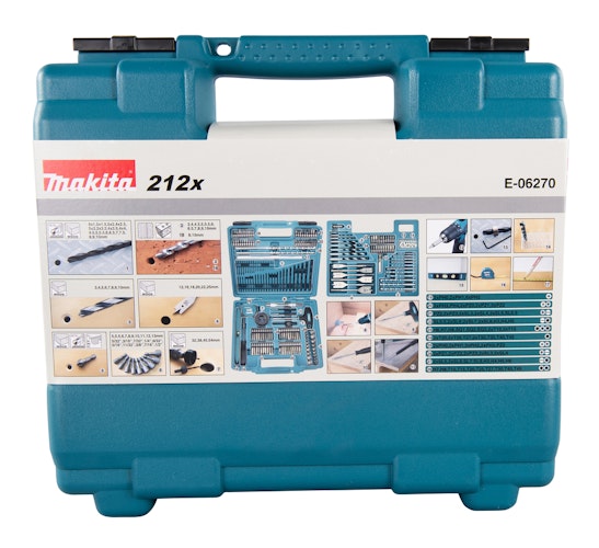 Makita Bohrer-Bit-Set 212-teilig E-06270