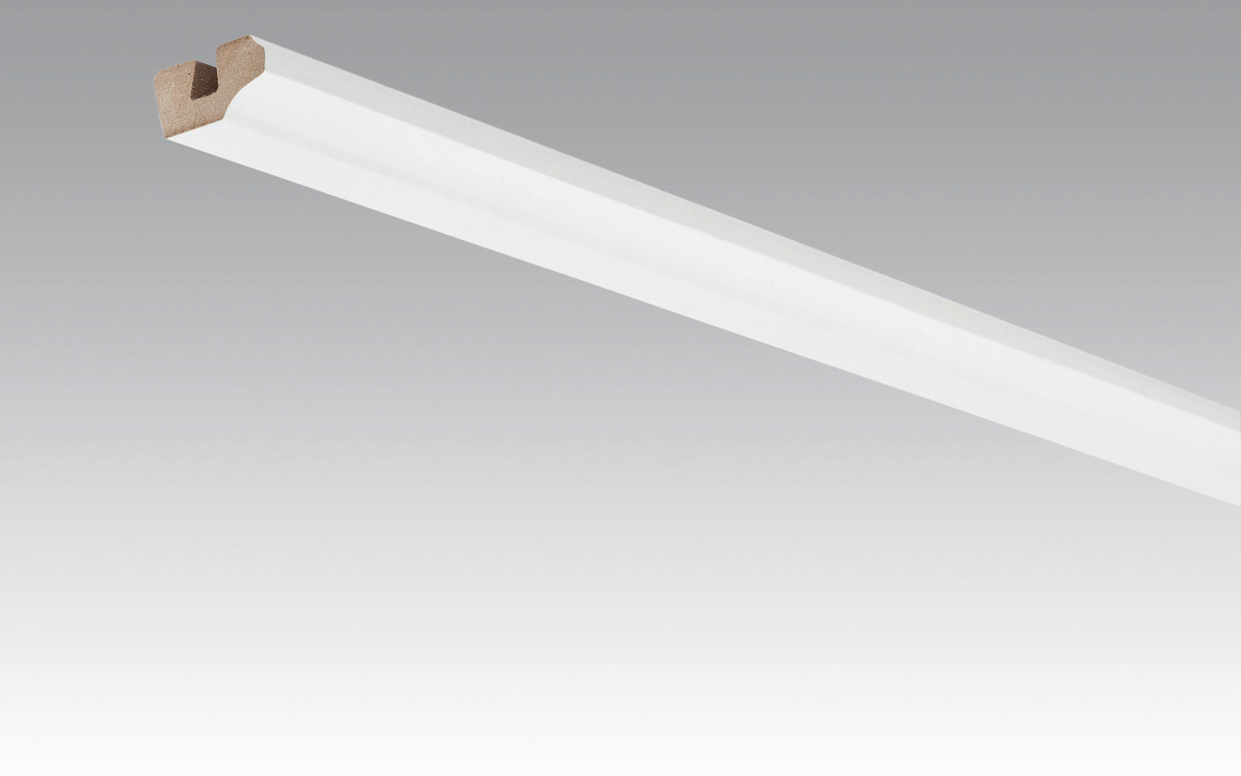 MEISTER Deckenabschlussleiste 19/38 mm  Uni weiß glänzend DF 324 - 2380 mm