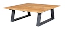 Vorschaubild Diamond Garden Lounge-Set NORA Sun & Rain, Sofa + Hocker + Tisch, Aluminium / Teak / Tuvatextil (100 % Polyacryl)
