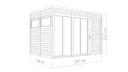 Vorschaubild Bertilo Gartenhaus Cubus 3 Office - 19 mm