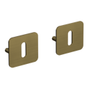 Vorschaubild Griffwerk Schlüsselrosettenpaar ONE abgerundet Buntbart Flachrosette Gold matt