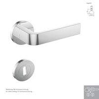 Griffwerk Wechselgarnitur SIEGER DESIGN / GRAPH K4 - Edelstahl poliert