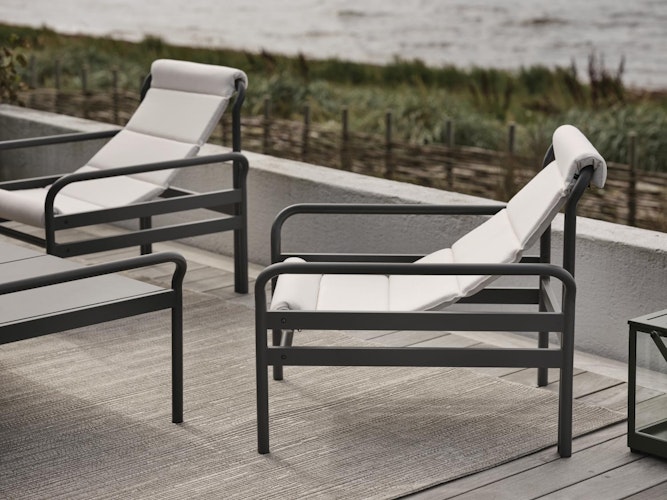 Brafab Sessel SLING, Aluminium Anthrazit / Olefin (100 % Polypropylen) Barley - Abverkauf 