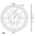 Vorschaubild Supersprox Stahl-Kettenrad 525 47Z (Schwarz)
