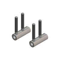 Griffwerk Rahmenteilpaar -paarweise verpackt Office -Holz -48,5mm in Graphitschwarz