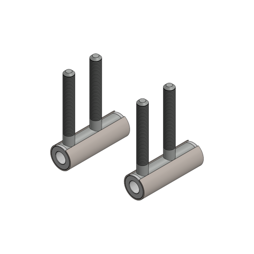 Griffwerk Rahmenteilpaar -paarweise verpackt Office -Holz -48,5mm in Graphitschwarz