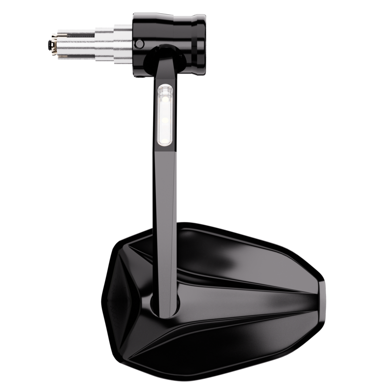 HIGHSIDER pro Lenkerendenspiegel Victory-RIM Schwarz Mit LED Blinker/Positionslicht (1Stck.)