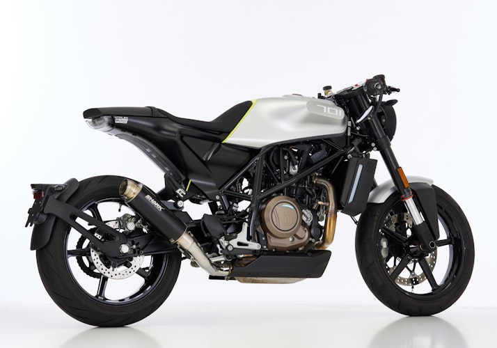 SHARK SLIP-ON Aluminium eloxiert schwarz SRC 4 für HUSQVARNA Svartpilen 701,Vitpilen 701 EURO4  