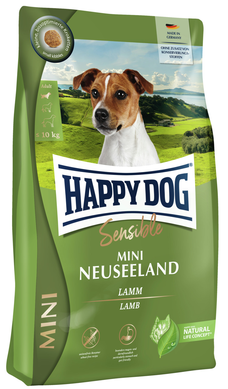 HAPPY DOG Mini 800 Gramm Hundetrockenfutter Neuseeland