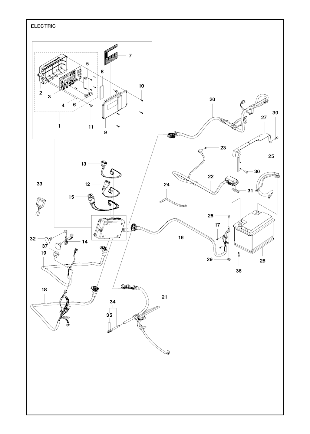 Explosionszeichnung Ersatzteile