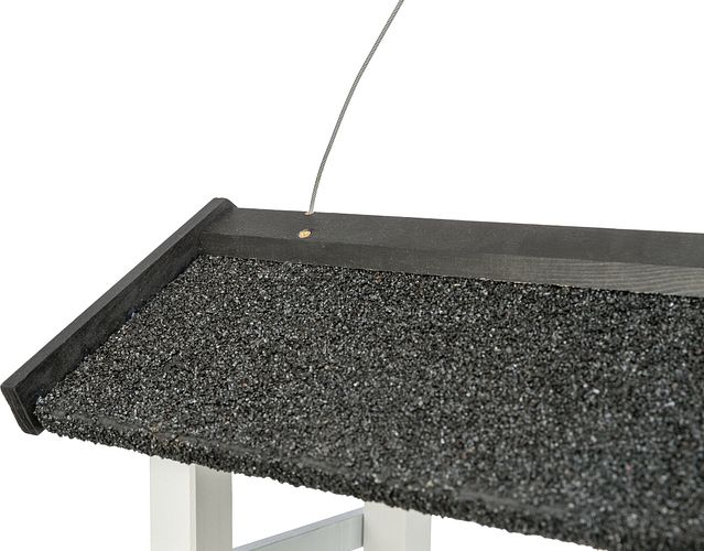 TRIXIE Futterhaus zum Aufhängen, Kiefernholz, 36 × 25 × 25 cm, schwarz/weiß