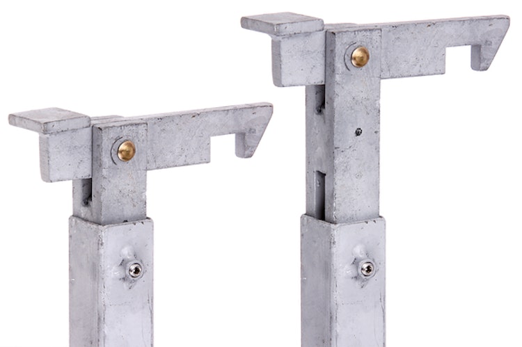 Alberts® Torfeststeller höhenverst.um120mm f.d.Befest.i.Boden,fvz.,z.Einbetonieren,H300mm 